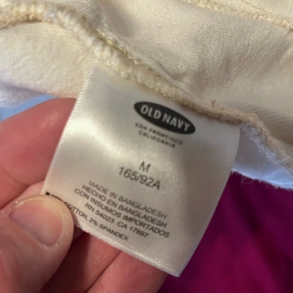 Medium Old Navy White Denim Jacket - Picture 6 of 7